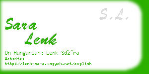 sara lenk business card